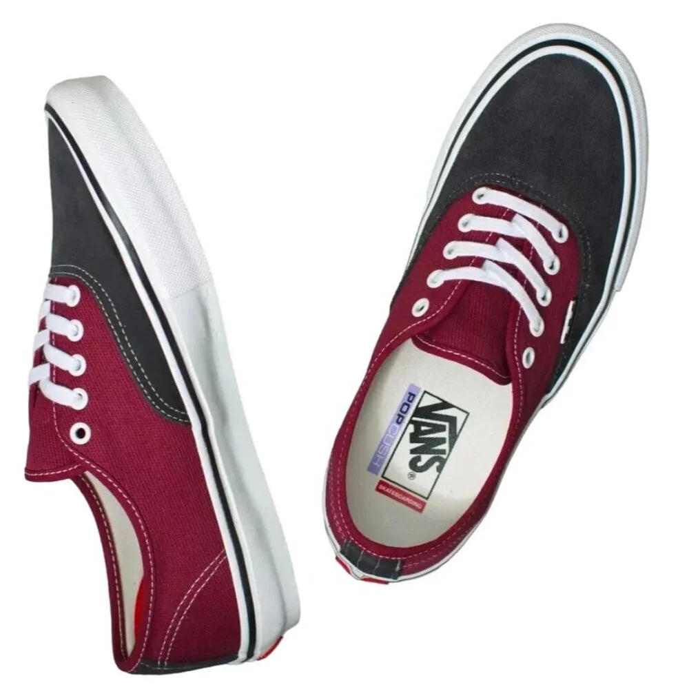 Vans Skateboarding Colorblock Sneakers In Asphalt/Pomegranate